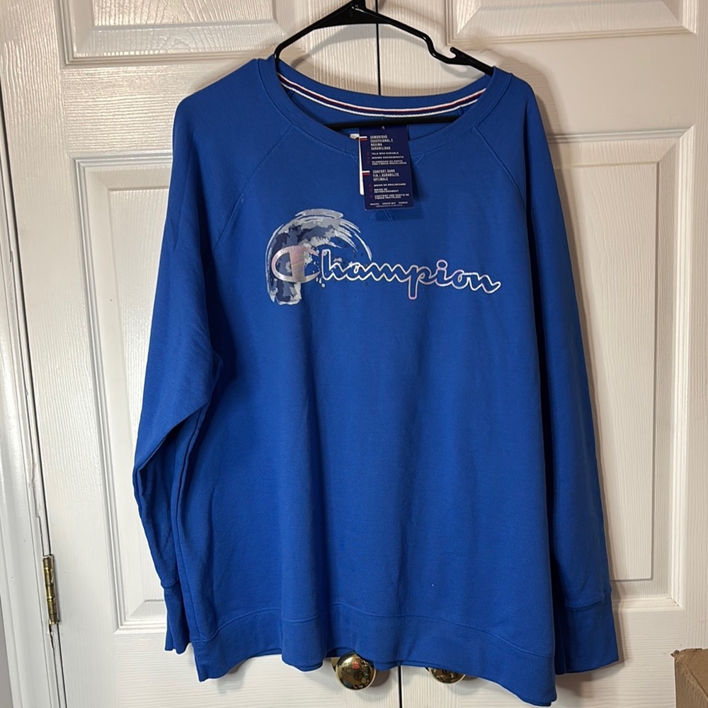 Champion Royal Blue Crewneck Sweatshirt Sz 3XL New - Picture 1 of 4